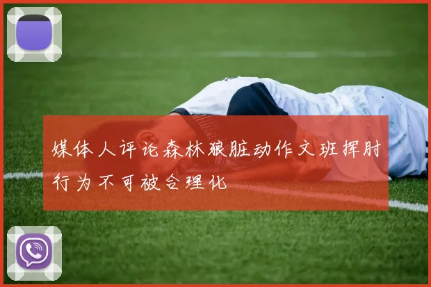 媒体人评论森林狼脏动作文班挥肘行为不可被合理化